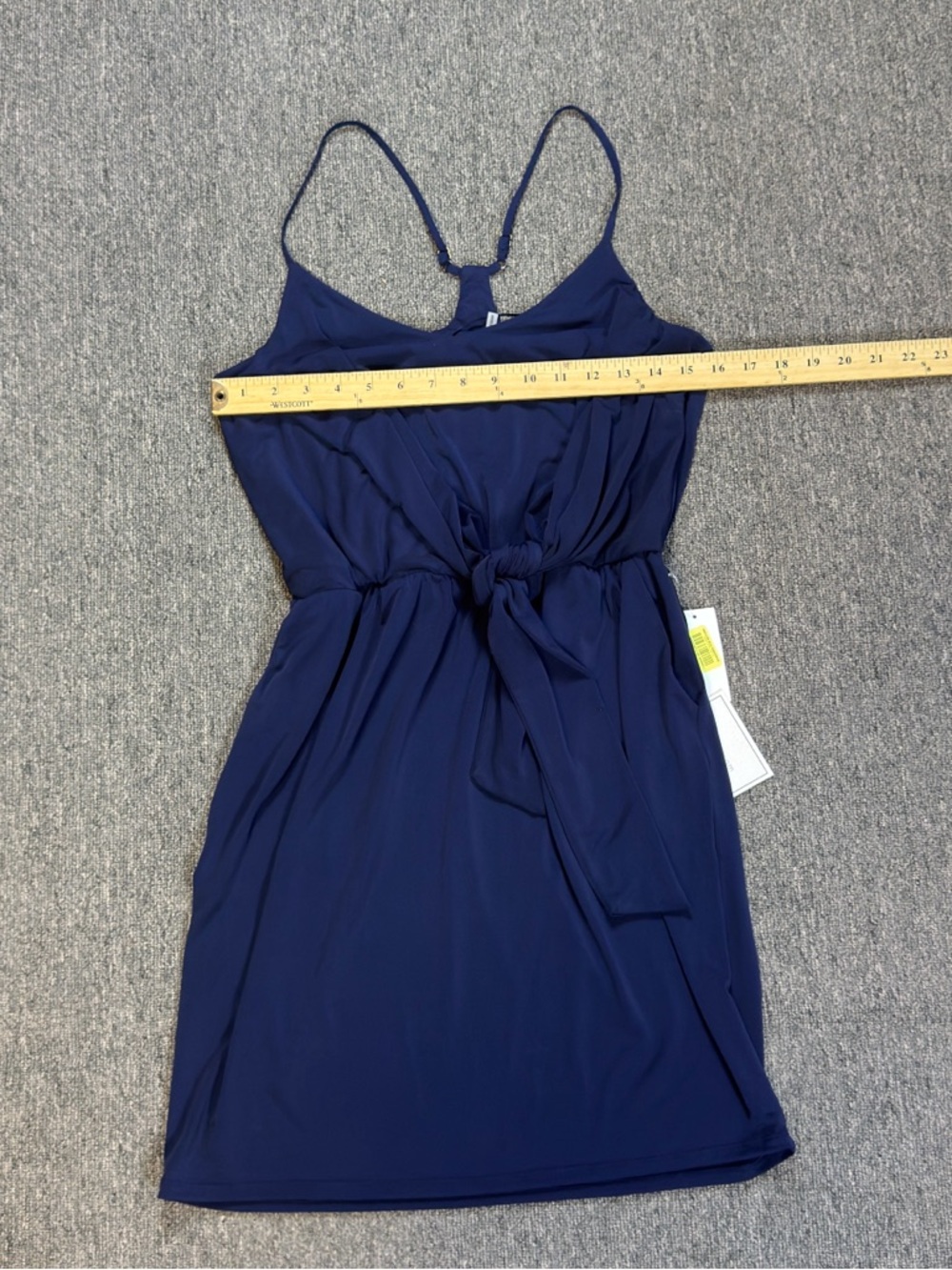 1.‎ State Navy Midi Dress with Tie Waist Size Small Elegant Party Cocktail NEW - Picture 10 of 16